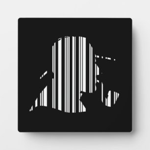 Plaque Photo CODE BARRE Détective motif de code-barres fumeur d