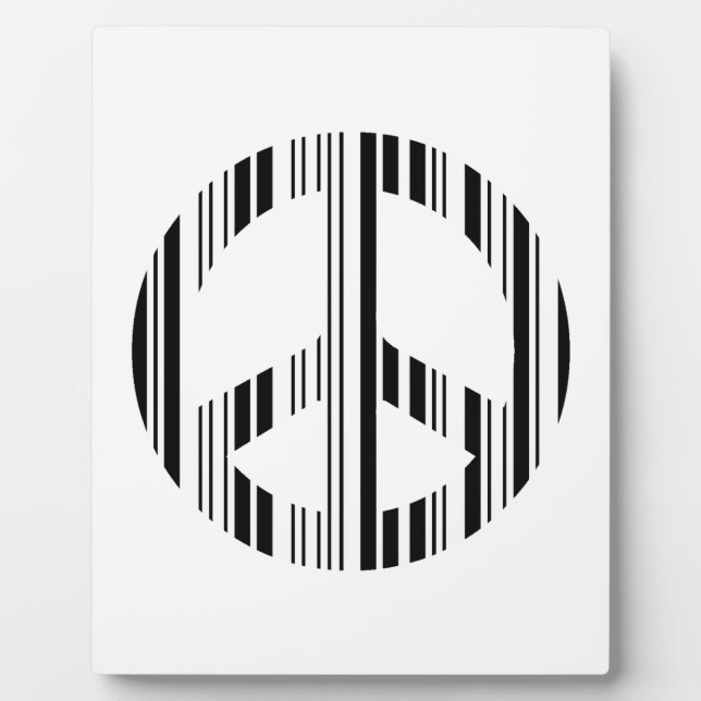 Plaque Photo CODE BARRE SIGNE DE PAIX Motif de code-barres hipp (Devant)