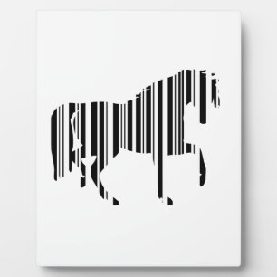 Plaque Photo Code-barres CHEVAL Motif de code-barres zèbre Desi