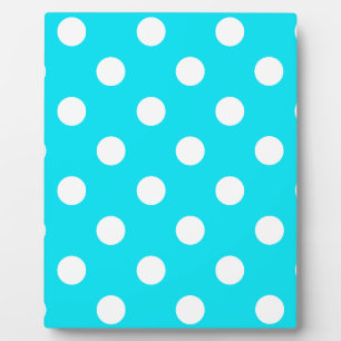 Plaque Photo Code hexadécimal cyan pois 00E3F4