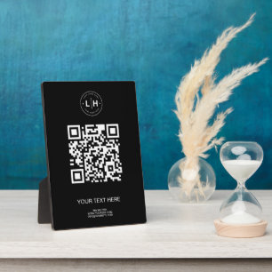 Plaque Photo Code QR d'entreprise moderne noir