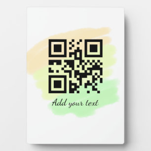 Plaque Photo code QR personnalisé simple ajouter votre nom text