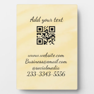 Plaque Photo code QR personnalisé simple ajouter votre nom text