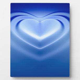 Plaque Photo Coeur bleu