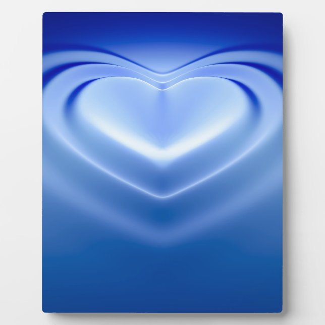 Plaque Photo Coeur bleu (Devant)