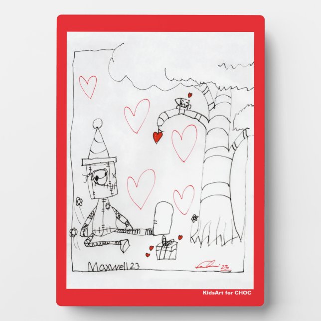 Plaque Photo Coeur de Marcenivo - KidsArt pour CHOC (Devant)
