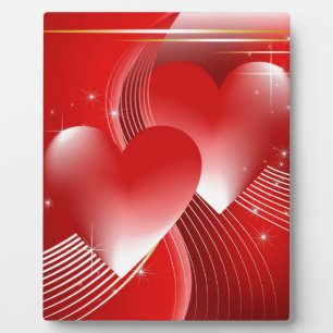 Plaque Photo Coeurs rouges