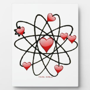 Plaque Photo Coeurs rouges de Saint Valentin atomique