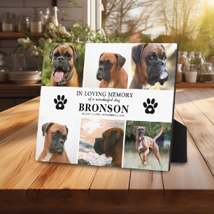 Plaque Photo Collage de photos de souvenir d'animal de compagni