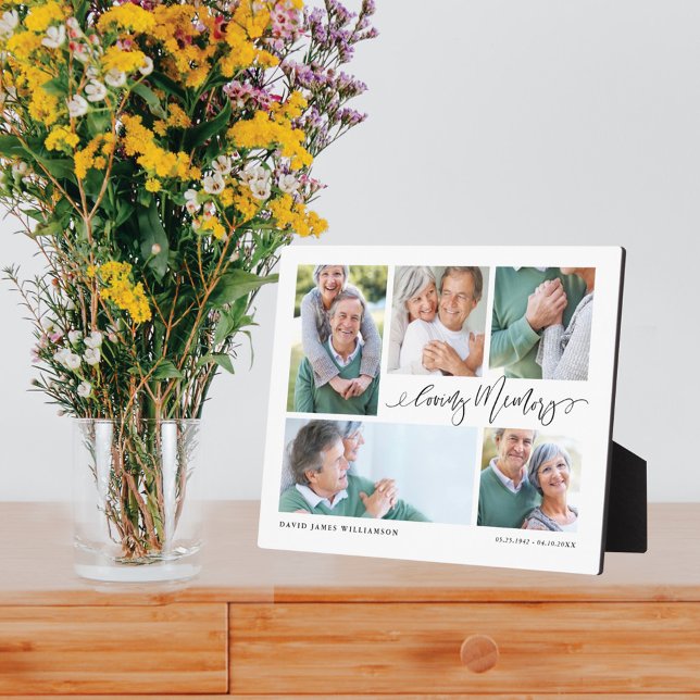 Plaque Photo Collage de photos de souvenir de mémoire affectueu (Créateur téléchargé)