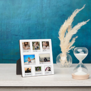 Plaque Photo Collage de photos de souvenirs personnalisés avec