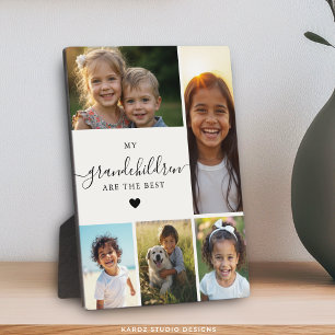 Plaque Photo Collage de photos des petits-enfants de la grand-m