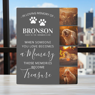 Plaque Photo Collage de photos - Souvenir commémoratif pour ani