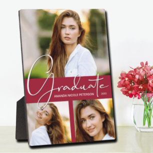 Plaque Photo Collage de photos sur Crimson