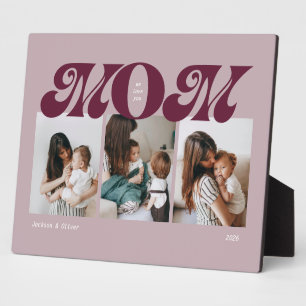 Plaque Photo Collage photo 3 Bold Retro Maman