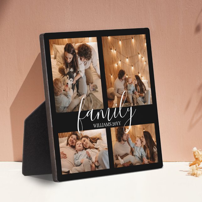 Plaque Photo Collage photo de conservation de la famille modern (Créateur téléchargé)