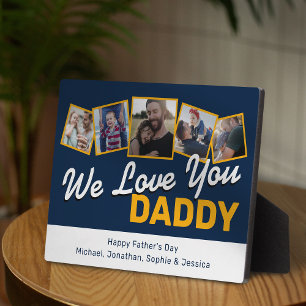 Plaque Photo Collage photo de Fête des pères moderne