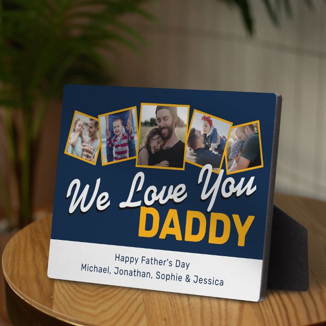 Plaque Photo Collage photo de Fête des pères moderne (Créateur téléchargé)