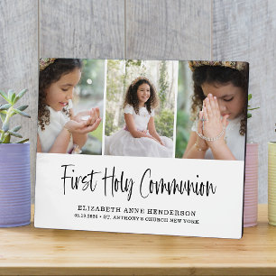 Plaque Photo Collage photo de la première sainte communion