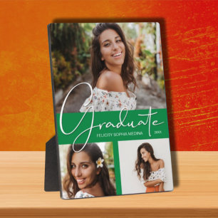 Plaque Photo Collage photo de la tendance Green Graduation