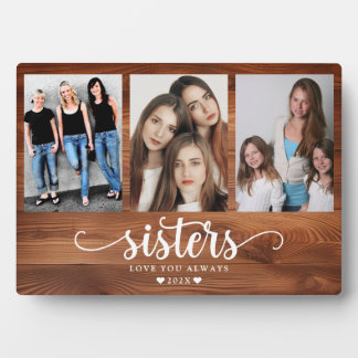 Plaque Photo Collage photo de soeurs personnalisées
