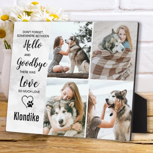 Plaque Photo Collage photo de souvenir de perte d'animal de com (Créateur téléchargé)