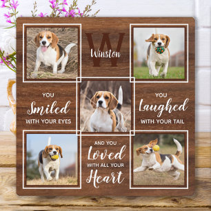 Plaque Photo Collage photo de souvenir rustique pour animaux de