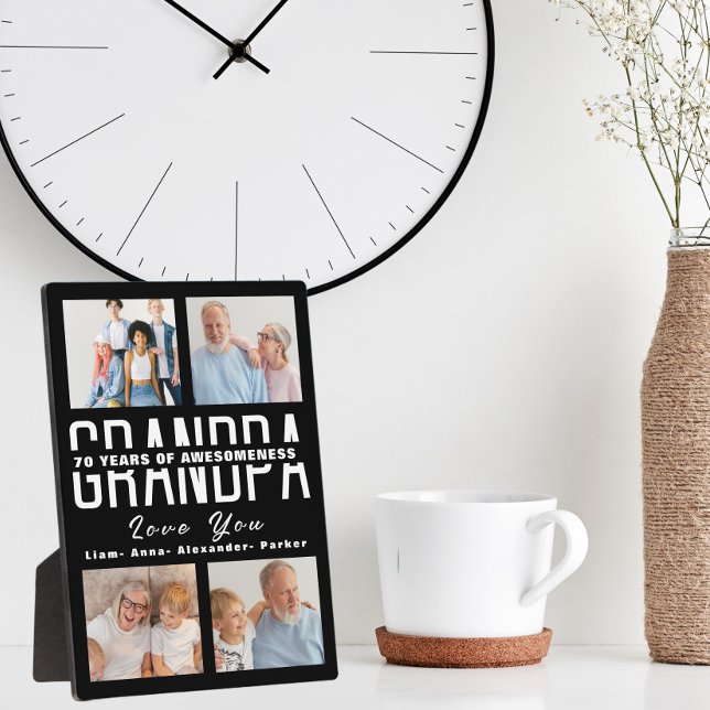 Plaque Photo Collage photo Fête des pères années de conscience (Créateur téléchargé)