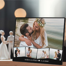 Plaque Photo Collage photo mariage avec Zigzag