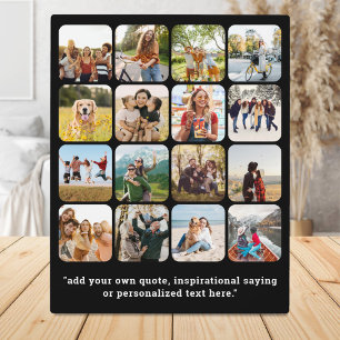 Plaque Photo Collage Photo Moderne De 16 Avec Citation