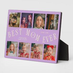 Plaque Photo Collage photo moderne de 8 photos Meilleure maman