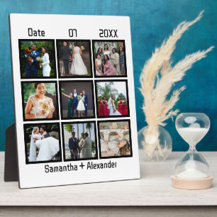 Plaque Photo Collage photo moderne personnalisé pour anniversai