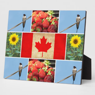 Plaque Photo Collage photo personnalisable et drapeau du CANADA
