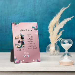 Plaque Photo Collage photo personnalisé 3e anniversaire pour pe