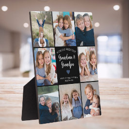 Plaque Photo Collage photo personnalisé 8 grands-parents Modern