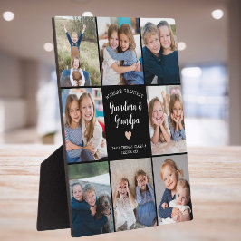 Plaque Photo Collage photo personnalisé 8 grands-parents Modern