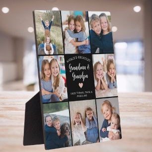 Plaque Photo Collage photo personnalisé 8 grands-parents Modern