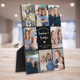 Plaque Photo Collage photo personnalisé 8 grands-parents Modern