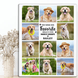 Plaque Photo Collage photo personnalisé de 11 photos pour un an