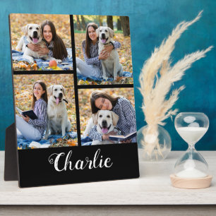 Plaque Photo Collage photo personnalisé de chien amoureux pour 