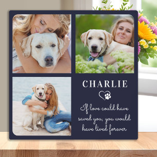 Plaque Photo Collage photo personnalisé de chien en souvenir d'