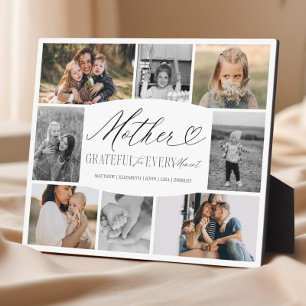 Plaque Photo Collage Photo Personnalisé Élégant pour Maman Cade