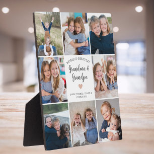 Plaque Photo Collage photo personnalisé Grand-parents Moderne