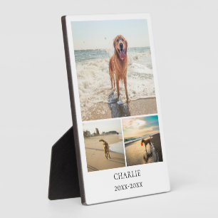 Plaque Photo Collage Photo Personnalisé Moderne de Chien Cadeau