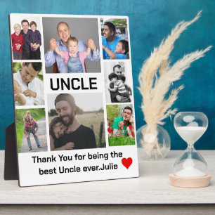 Plaque Photo Collage photo Uncle 8 moderne personnalisé