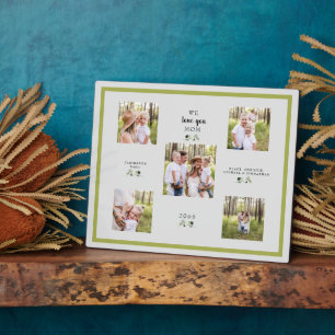 Plaque Photo Colllage Photo Nous t'aimons Maman Botanique