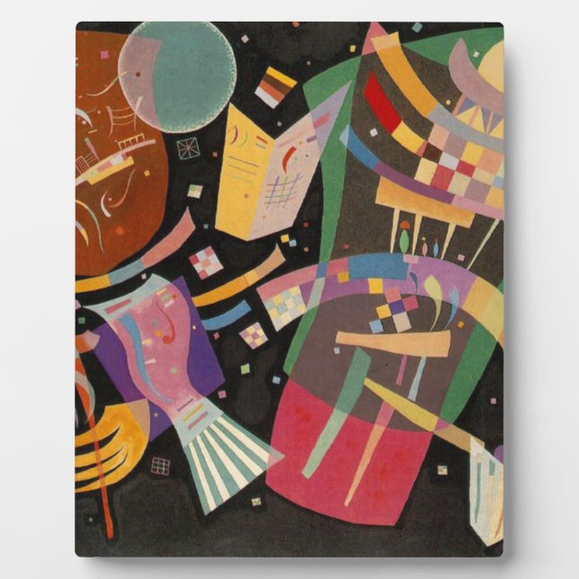 Plaque Photo Composition Kandinsky X Oeuvre Abstraite (Devant)