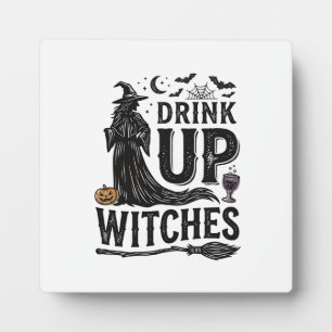 Plaque Photo Conception de chemise Halloween sorcières buvez vi