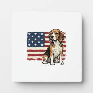 Plaque Photo Conception de chemise pour chien de drapeau patrio