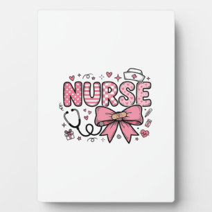 Plaque Photo Conception de chemise vectorielle Cute Nurse Bow H